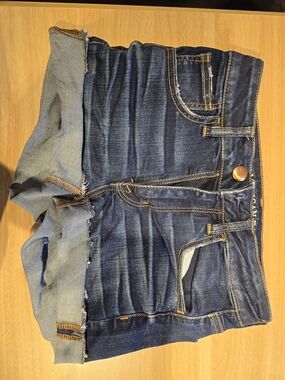 American Eagle Dark Wash Shorts - HI-RISE SHORTIE SZ 2